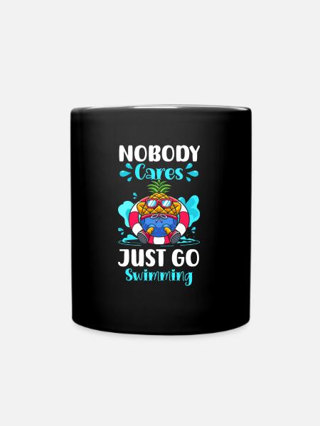 Schwimmen Wasser Baden Badehose - Tasse einfarbig - Schwarz