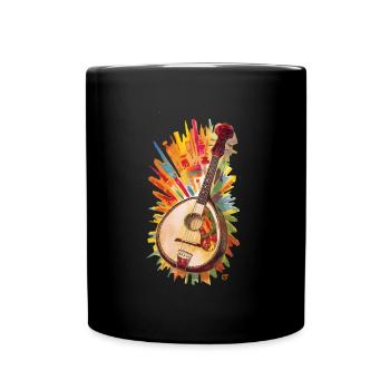 Bouzouki Instrument Gift - Full Colour Mug - black - Front