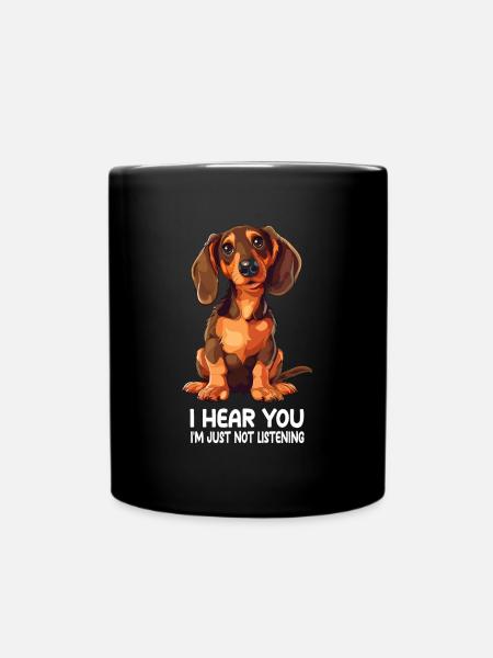 Dachshund - Tasse einfarbig - Schwarz