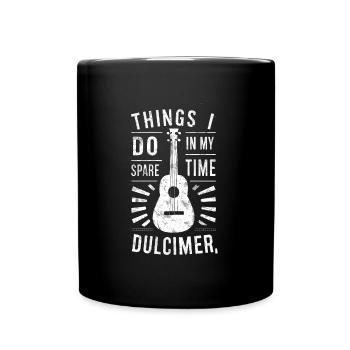 Geschenk für Hackbrettliebhaber - Tasse einfarbig - Schwarz - Vorne