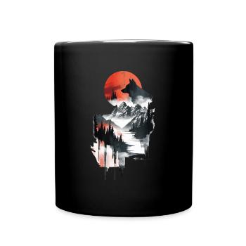 Husky - Tasse einfarbig - Schwarz - Vorne