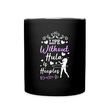 Hulahoop Sport Abnehmen Fit - Tasse einfarbig - Schwarz - Vorne