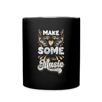 Musik Konzert Fan - Tasse einfarbig - Schwarz - Vorne