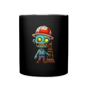 Oil Rig Worker Halloween - Full Colour Mug - black - Front