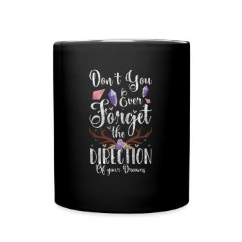 Dream, Faith, Happiness, Peace - Full Colour Mug - black - Front