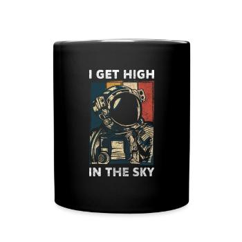Wissenschaft Planeten Teleskop Hobby - Tasse einfarbig - Schwarz - Vorne