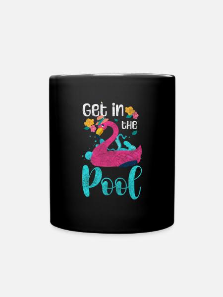 Pool Sommer Gartenparty - Tasse einfarbig - Schwarz