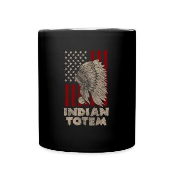 Native American, Guardian, Freedom, God - Full Colour Mug - black - Front