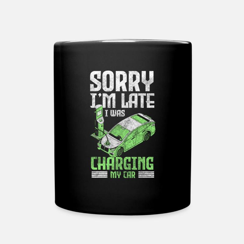 E-Auto Innovation - Tasse einfarbig - Schwarz