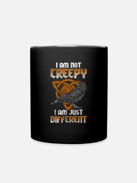 Krähe Seele Rune - Tasse einfarbig - Schwarz