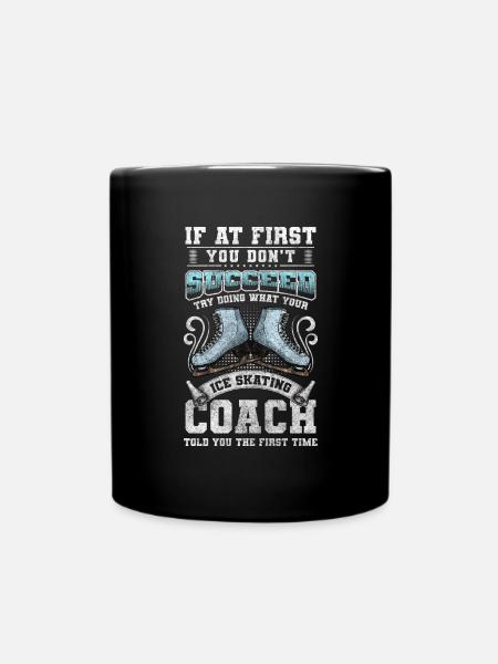 Eislaufen Cool Kunst - Tasse einfarbig - Schwarz