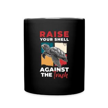 Turtles Sea Turtle Animals Reptiles - Full Colour Mug - black - Front