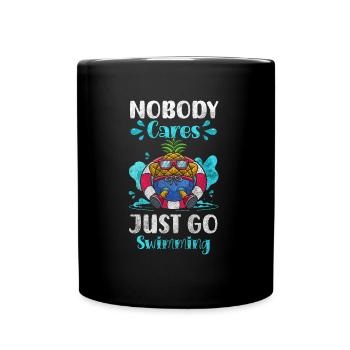 Pool Schwimmbecken Hobby Schwimmsport - Tasse einfarbig - Schwarz - Vorne