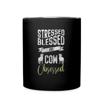 Bœuf fermier Sweet Economy - Mug uni - noir - Devant
