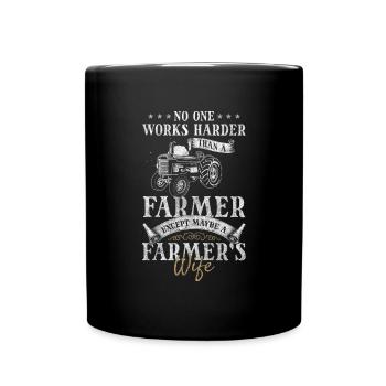Landwirtschaft Held Hof Demonstrieren - Tasse einfarbig - Schwarz - Vorne