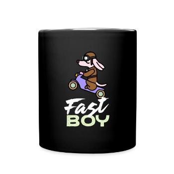 Fast Boy Teckel Chien Cadeau Wiener Dog - Mug uni - noir - Devant