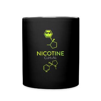 Nikotin Molekül - Chemie Element - Tasse einfarbig - Schwarz - Vorne