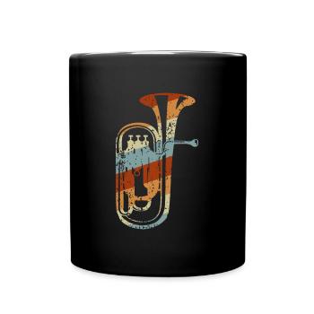 Euphonium, Musique, Instrument, Orchestre, Musique à vent - Mug uni - noir - Devant