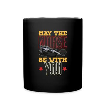 Radio Technician Radio Morse Mortar Hobby Ham - Full Colour Mug - black - Front