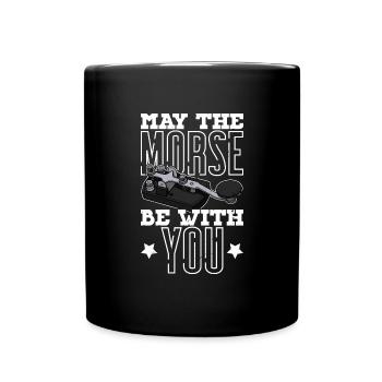 Radio Technician Radio Morse Mortar Hobby Ham - Full Colour Mug - black - Front