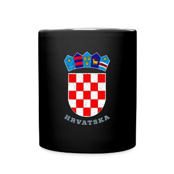 Croatie patriotique drapeau d’origine balkanique - Mug uni - noir - Devant