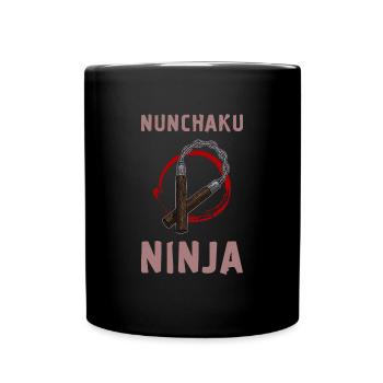 Japan Kampfsport Nunchaku Ninjutsu Waffen Ninja - Tasse einfarbig - Schwarz - Vorne