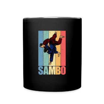Sambo Arts Martiaux Russie URSS Costume de sport - Mug uni - noir - Devant