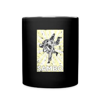Sambo Russland Kampfsport UdSSR Sportart - Tasse einfarbig - Schwarz - Vorne