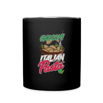 Gnochhi Nudeln Spaghetti Pasta Italien Küche - Tasse einfarbig - Schwarz - Vorne