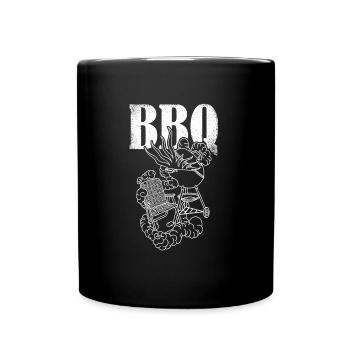 BBQ Sommer Grillmeister Fleisch Vater Party - Tasse einfarbig - Schwarz - Vorne