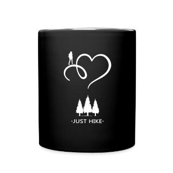 Hiking Hike with hiking boots Long-distance hiking trail - Full Colour Mug - black - Front