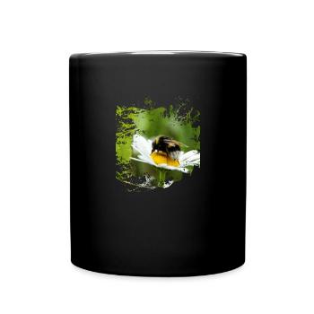 Hummeln sind die fleißigen Schwestern der Bienen. - Tasse einfarbig - Schwarz - Vorne