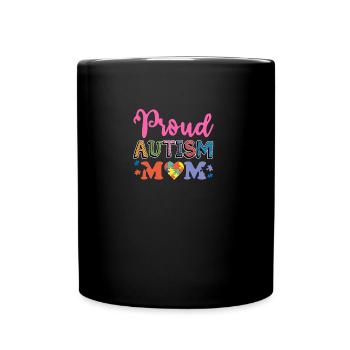 Cadeau de puzzle autisme maman maman autisme - Mug uni - noir - Devant