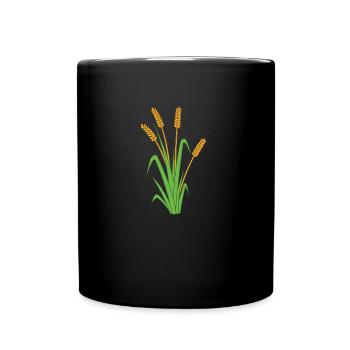 Weizen - Tasse einfarbig - Schwarz - Vorne