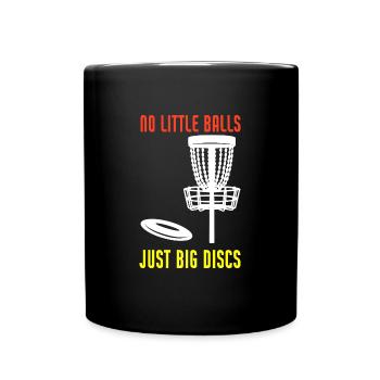 Just Big Discs Funny Disc Golf - Tasse einfarbig - Schwarz - Vorne