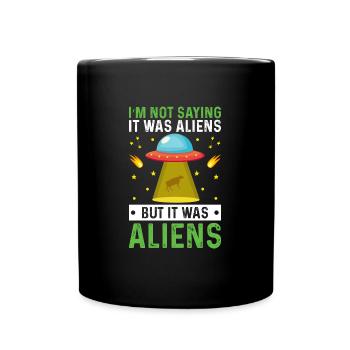 Funny Leg Amputee UFO Alien Leg Foot Amputation - Full Colour Mug - black - Front