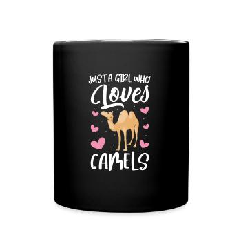 Just A Girl Who Loves Camels - Tasse einfarbig - Schwarz - Vorne