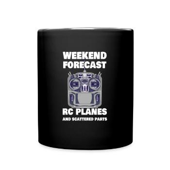 RC Pilote Week-end Prévisions Drôle d’avion RC Avion - Mug uni - noir - Devant