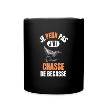 Je peux pas j'ai chasse de bécasse - chasseur - Mug uni - noir - Devant