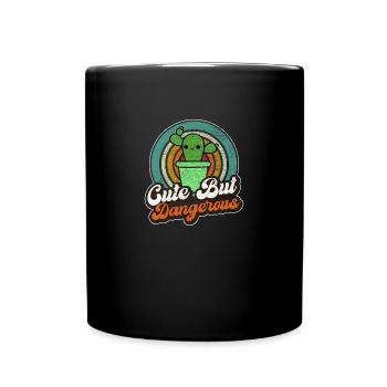 Niedlich, aber gefährlich - Tasse einfarbig - Schwarz - Vorne
