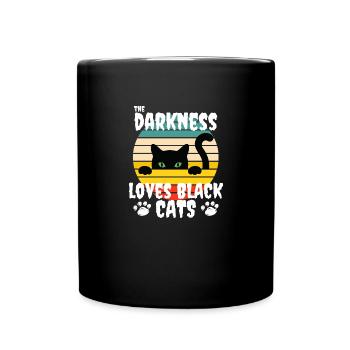 darkness loves black cats gift idea - Full Colour Mug - black - Front