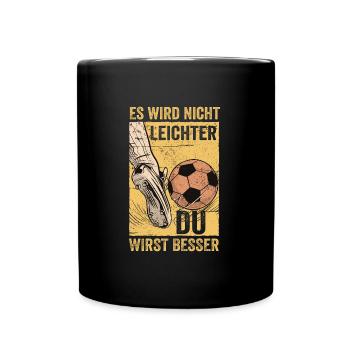It doesn't get any easier You get better Football - Full Colour Mug - black - Front