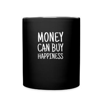 Money Can Buy Happiness - Full Colour Mug - black - Front