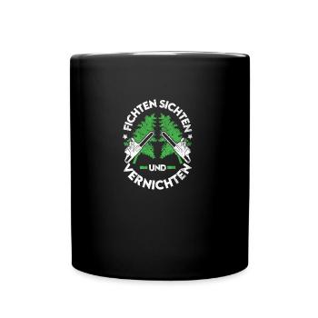 Dicton de bûcheron Forester Forester Épinette - Mug uni - noir - Devant
