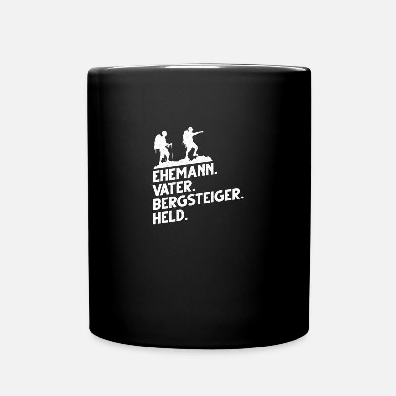 Bergsteiger Spruch lustiger Wanderer Spruch - Tasse einfarbig - Schwarz