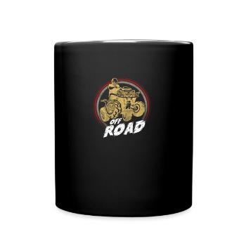 Quad Motif Off Road ATV Bike Quad Rider Gift - Full Colour Mug - black - Front