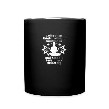 Yoga Namaste Meditation Yogalehrerin Geschenk - Tasse einfarbig - Schwarz - Vorne