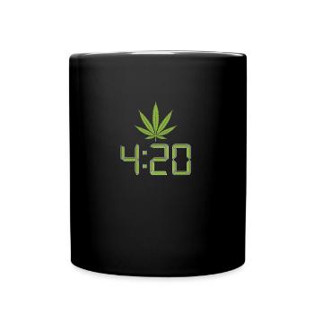 Cannabis 420 Weed Smoking Marijuana Stoner - Full Colour Mug - black - Front