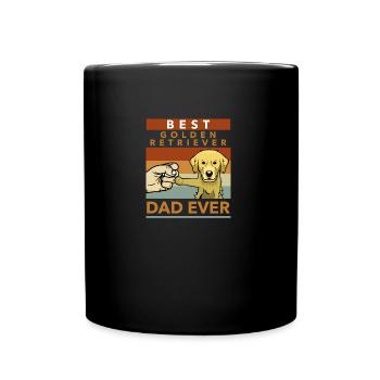 Golden Retriever Saying Master Gift Father's Day - Full Colour Mug - black - Front