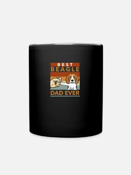 Beagle Herrchen Geschenk Vatertag Hundeliebhaber - Tasse einfarbig - Schwarz